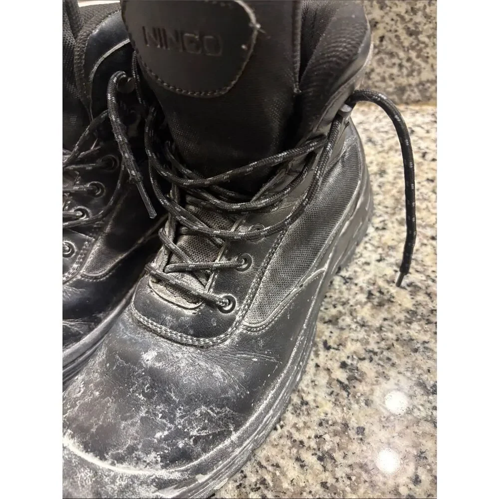 Black Men's Work Boots - Durable All-Weather Safety Boots